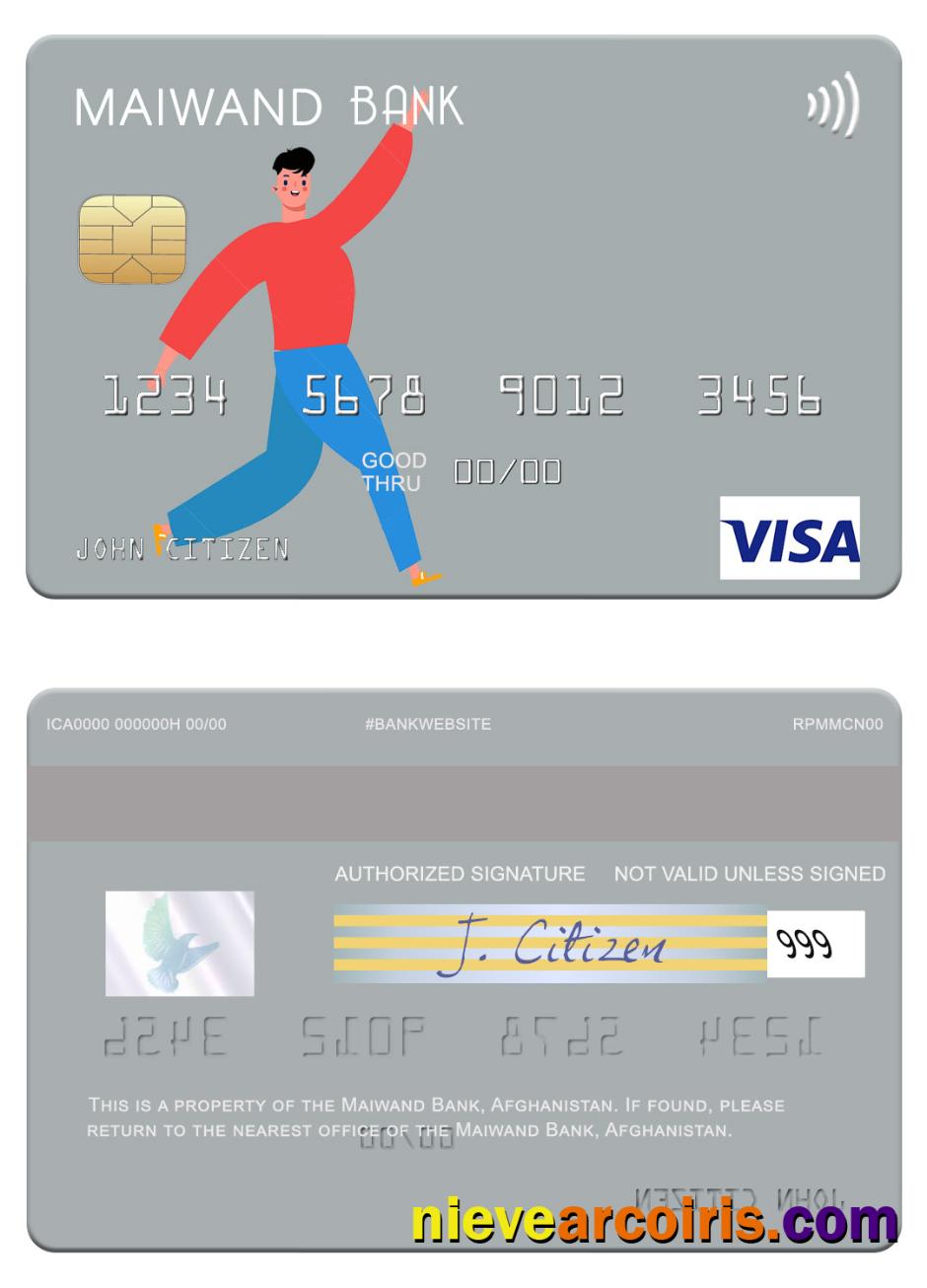 Afghanistan Maiwand Bank visa card